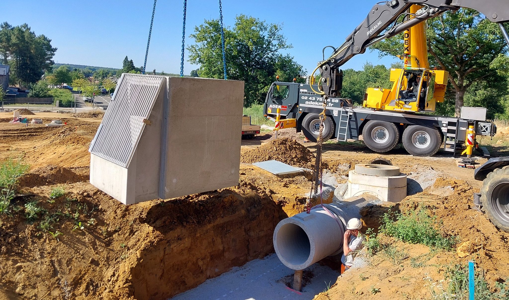 Pose ouvrage de régulation